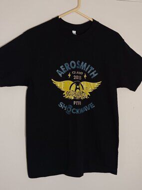 Aerosmith Shockwave C2 aero 2025 promo graphic Tshirt Black mens medium